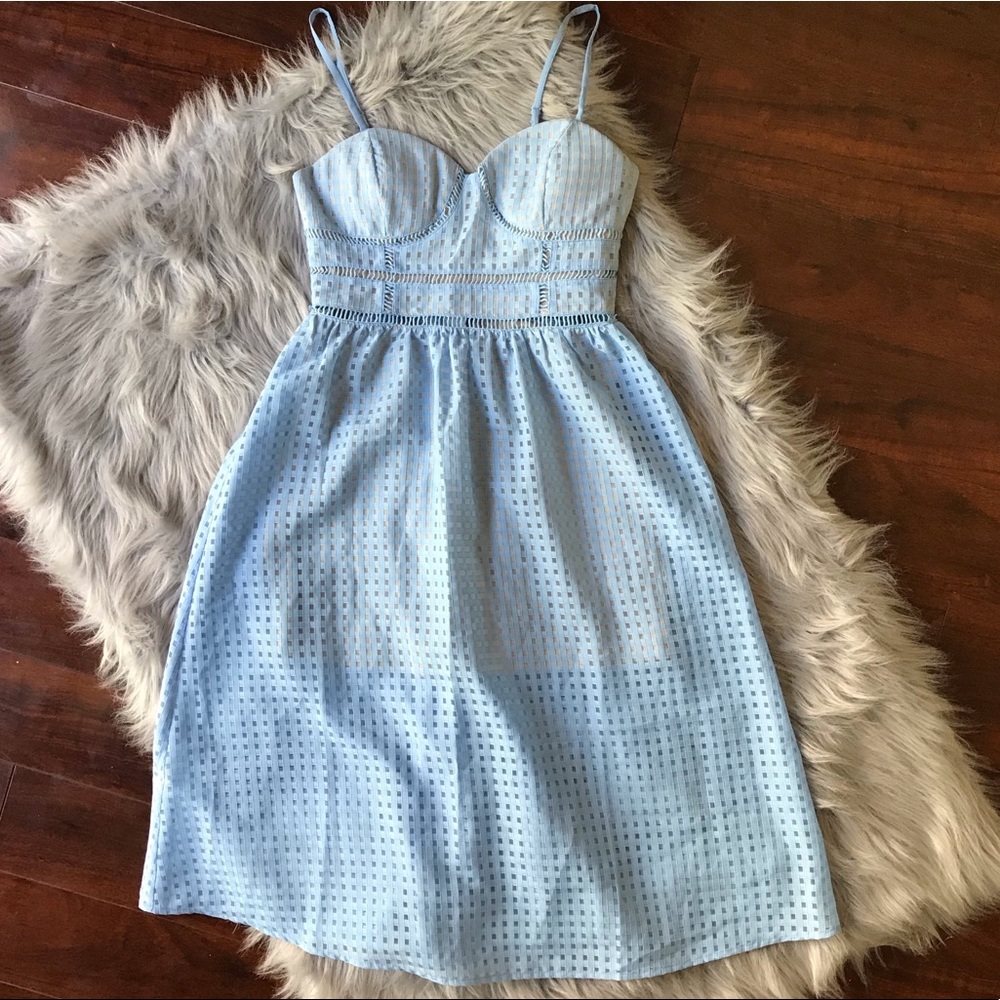 Anthropologie - Just Me Fit & Flare Eyelet Dress